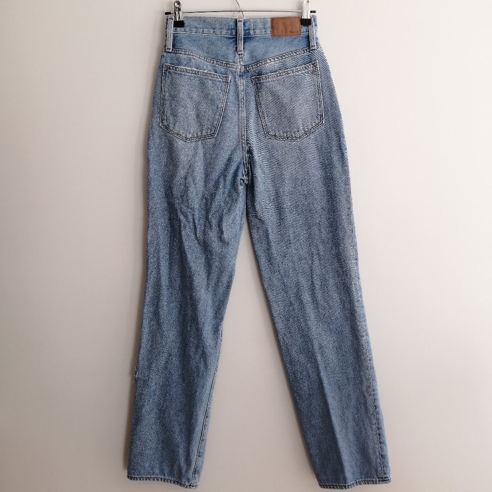 Madewell Baggy Straight Leg Jeans Distressed Earlhurst Light Wash Size 24 - Picture 4 of 16